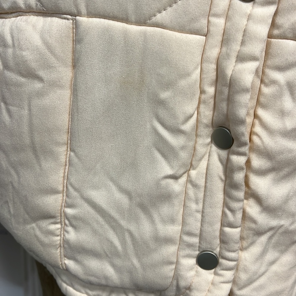 PROMESA QUIET PROMISE QUILTED BOMBER JACKET CREAM SIZE SMALL - Picture 6 of 15